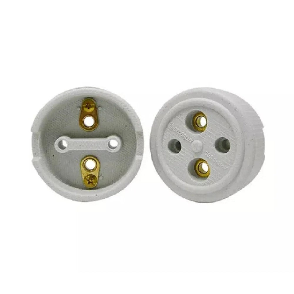 Tomada de porcelana 2 polos 30a