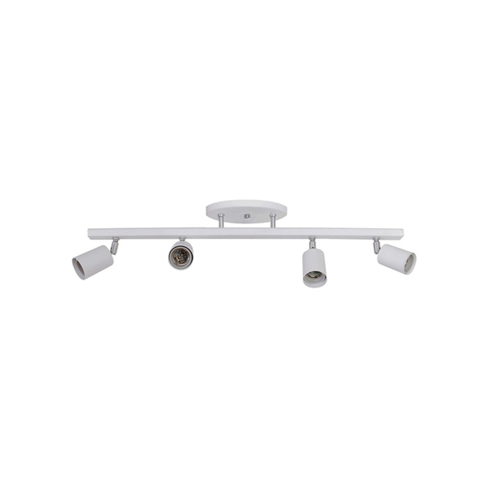 Trilho de iluminação branco para 4 lâmpadas E27