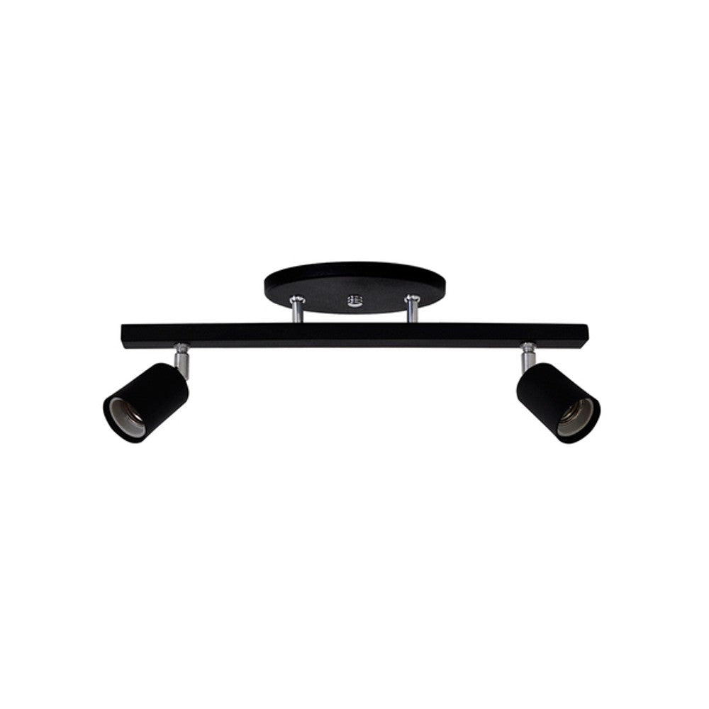 Trilho injetado infinity para 2 lâmpadas preto