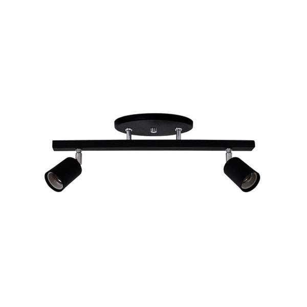 Trilho injetado infinity para 2 lâmpadas preto