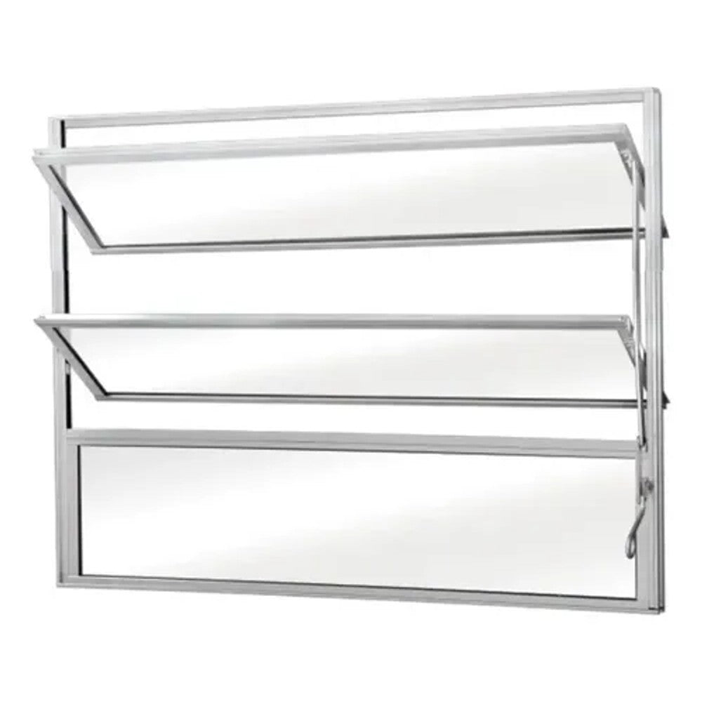 Vitrô basculante alumínio branco 60x60 vidro boreal