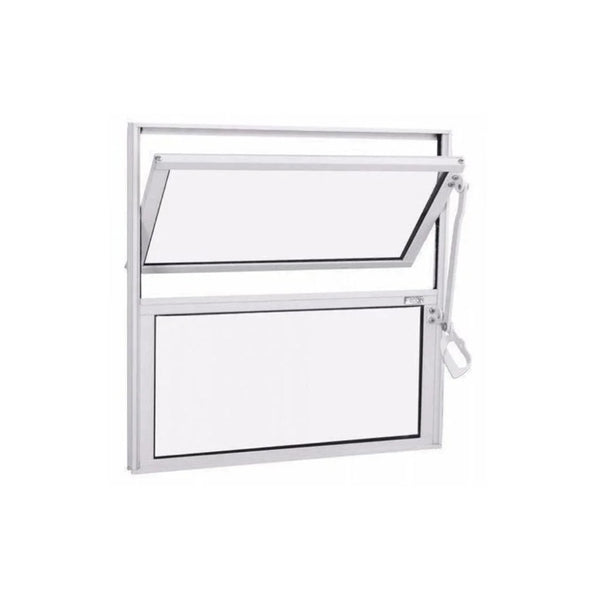 Vitro basculante alumínio branco 40x40 vidro reflex