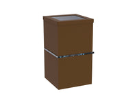 Arandela Quadrada Taschibra Hadar V1V G9 20cm Marrom