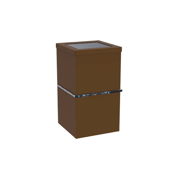 Arandela Quadrada Taschibra Hadar V1V G9 20cm Marrom