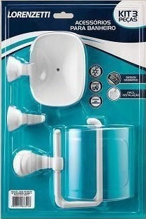 Kit de Acessórios para Banheiro Lorenzetti Attic 3 Peças Branco