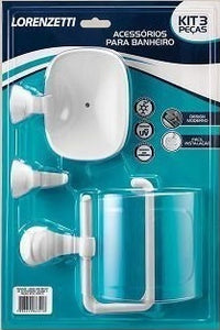 Kit de Acessórios para Banheiro Lorenzetti Attic 3 Peças Branco
