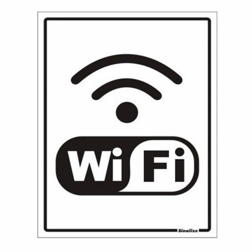 Placa De Sinalização Internet Wi-Fi 15x20cm Amanda Silva