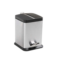 Lixeira Quadrada Jaspe Inox 6 Litros Mor