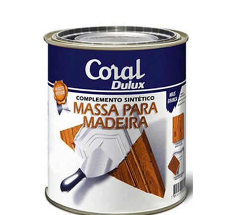 Massa para Madeira Coralit Coral 15kg Branco