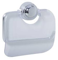 Papeleira Astra KBM Plástica Cristal Com Tampa Cromada