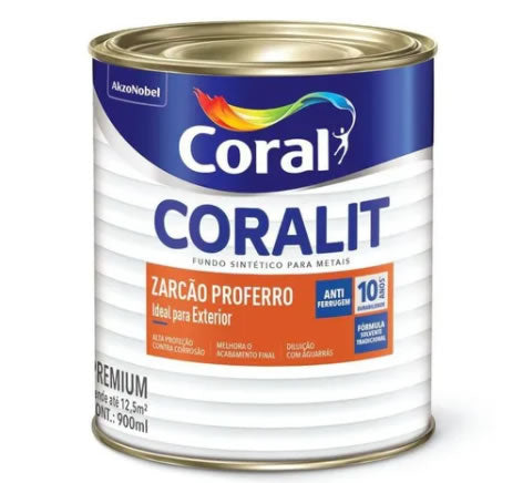 Zarcão Proferro Coralit Coral 900ml Fundo Sintético Anti-ferrugem