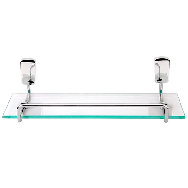 Prateleira Para Banheiro Jackwal Inti Em Vidro Com Suporte 40cm