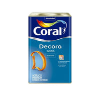 Tinta Acrílica Premium Coral Decora Seda Acetinada Branca 18 Litros