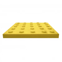Piso Tátil Alerta Amarelo 25x25cm Concreto Ferragem Ponto Sul