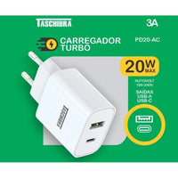 Carregador Turbo Brasilux Usb Pd 20w Autovolt Branco