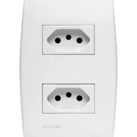 Conjunto 2 Tomadas 20a 250v 4x2 Branco Linha Ilus Soprano