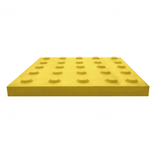 Piso Tátil Alerta Amarelo 25x25cm Concreto Ferragem Ponto Sul