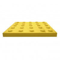 Piso Tátil Alerta Amarelo 25x25cm Concreto Ferragem Ponto Sul