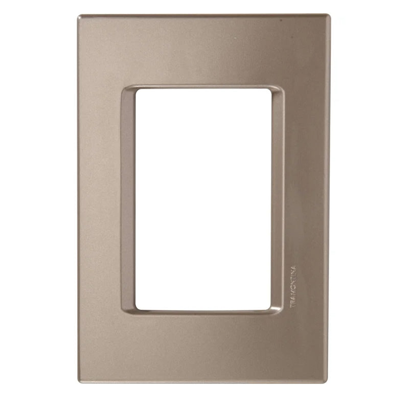 Placa 4x2 3 Postos Juntos Tramontina Izy Flat Ouro Velho
