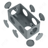 CAIXA CONDULETE 5 ENTRADAS 1/2" E 3/4" P/ ELETRODUTO CINZA - INPOL