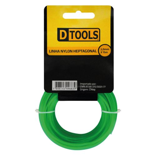 LINHA NYLON  HEPTAGON 2,0MM 15M DTOOLS