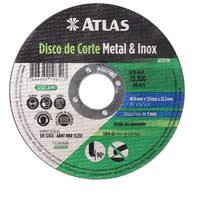 Disco De Corte Atlas Para Metal E Inox 115x1mm