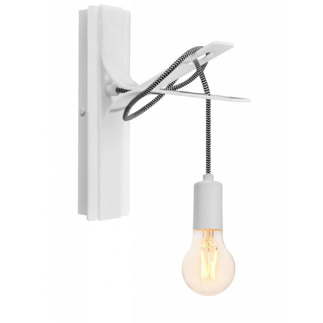 Arandela Taschibra Moony 1xe27 Branco Brilho Em Alumínio