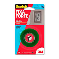 FITA DUPLA FACE 3M FIXA FORTE TRANSPARENTE 24MMX2MT