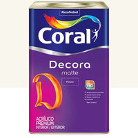Tinta Acrílica Premium Coral Decora Matte Fosco Branco 18 Litros