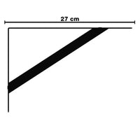Mão Francesa Leve 27cm Preta Brasforma