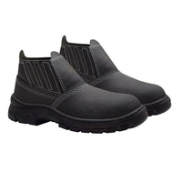 Botina De Segurança Cartom Couro Com Bico Elástico Preto N38