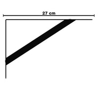 Mão Francesa Leve 27cm Preta Brasforma