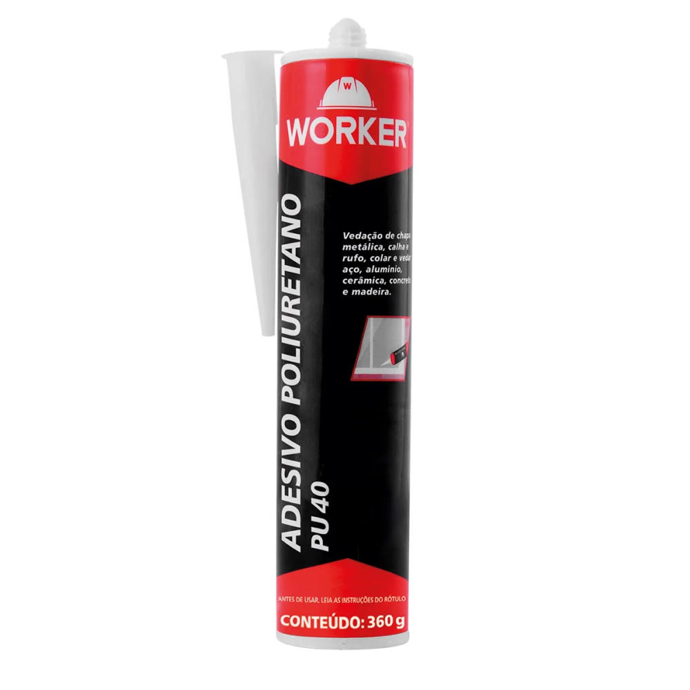 Adesivo Poliuretano Pu40 Preto 360g Worker