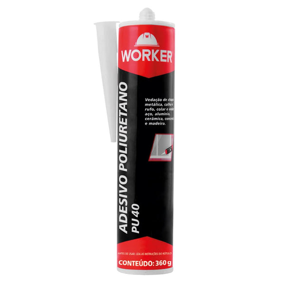 Adesivo Poliuretano Pu40 Preto 360g Worker