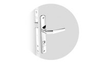 Fechadura Estreita Soprano Cromada Com Cilindro Backset 38mm