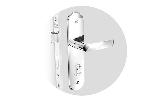 Fechadura Externa Soprano Pali Reta Cromada 59mm