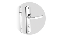 Fechadura Externa Soprano Popline Reta Cromada 45mm
