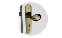Fechadura Soprano Bora Golf Antique Brass 40x53mm Com Chave
