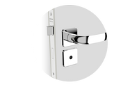 Fechadura Soprano Icaro Alavanca com Roseta Cromada 40x53mm