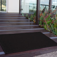 Capacho Vinílico Diagonale 90x60cm Preto Komlog