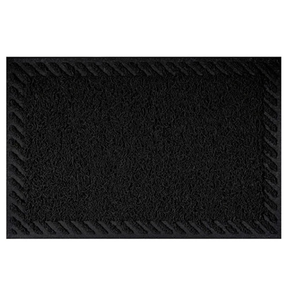 Capacho Vinílico Diagonale 90x60cm Preto Komlog