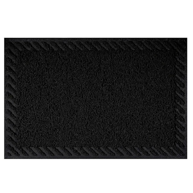 Capacho Vinílico Diagonale 90x60cm Preto Komlog