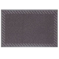 Capacho Vinílico Diagonale 90x60cm Cinza Komlog
