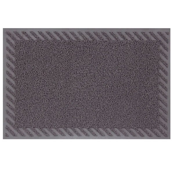 Capacho Vinílico Diagonale 90x60cm Cinza Komlog