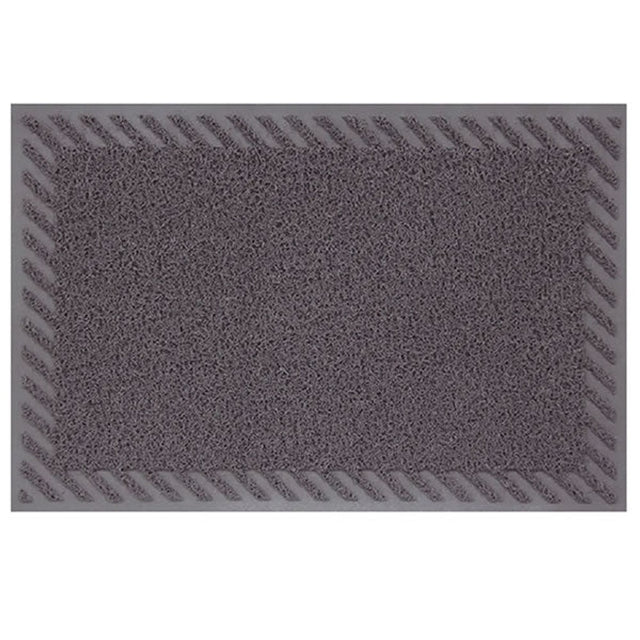Capacho Vinílico Diagonale 90x60cm Cinza Komlog