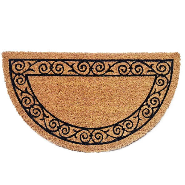 Capacho De Fibra De Coco Komlog Com Moldura 60x33cm