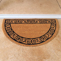 Capacho De Fibra De Coco Komlog Com Moldura 60x33cm