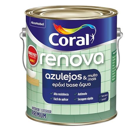 CORAL RENOVA AZULEJOS BASE AGUA ACET. 3.6LTS BRANCO