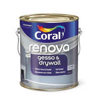 Tinta Coral Renova Para Gesso E Drywall Fosca Branca 3,6l