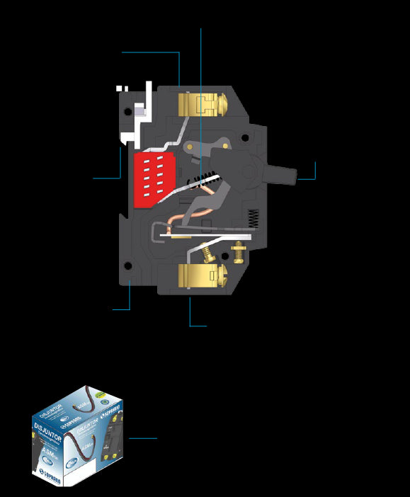 DISJUNTOR UNIPOLAR 100A PRETO SOPRANO